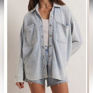 Z Supply All Day Denim Jacket in Washed Indigo